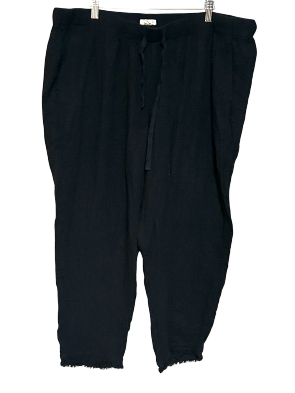 Eileen fisher XL gauze pants organic cotton drawstring stretch waist relaxed
